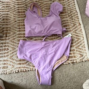 Cute two piece high waisted swimsuit brand new size xxl